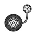 Tire pressure gauge color icon