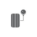 Tire pressure gauge vector icon symbol isolated on white background Royalty Free Stock Photo
