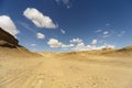 Tire prints in the desert Royalty Free Stock Photo