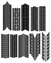 Tire prints vector Royalty Free Stock Photo