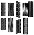 Tire prints vector Royalty Free Stock Photo
