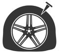 Tire puncture icon