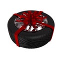 Tire with ribbon