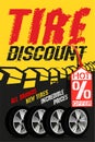 Vector tire sale banner