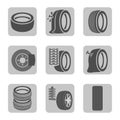 Tire shop icons