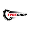 Tire shop logo design, tyre business branding, tyre logo shop