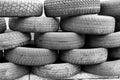 Tire stack background Royalty Free Stock Photo