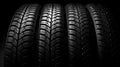 Tire stack background. Neural network AI generated Royalty Free Stock Photo