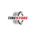 Tire store icon logo vector design