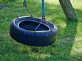 Tire swing hanging in a payground Royalty Free Stock Photo