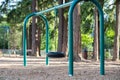 Tire swing for kids on the playground