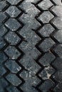 Tire thread texture with deep groves, worn off Royalty Free Stock Photo