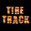 Tire track letters