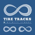 Tire Tracks in Infinity Form