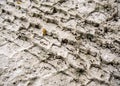 Tire tracks texture of truck on the mud Royalty Free Stock Photo