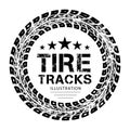 Tire tracks vector Royalty Free Stock Photo