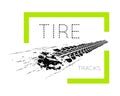 Tire tracks on white Royalty Free Stock Photo