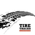 Tire tracks on white Royalty Free Stock Photo
