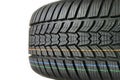 Tire tread. High performance car wheel of rubber or caoutchouc Royalty Free Stock Photo