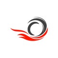 Tire vector icon illustration Royalty Free Stock Photo