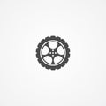 Tire vector icon sign symbol Royalty Free Stock Photo