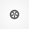 Tire vector icon sign symbol Royalty Free Stock Photo