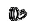 tire,wheels of automotive icon logo vectortemplate