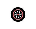 tire,wheels of automotive icon logo vectortemplate