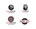 tire,wheels of automotive icon logo vectortemplate