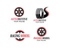 tire,wheels of automotive icon logo vectortemplate