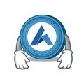 Tired Ardor coin mascot cartoon