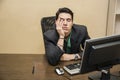 Tired bored young businessman Royalty Free Stock Photo