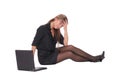 Tired business woman Royalty Free Stock Photo