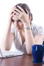 Tired business woman Royalty Free Stock Photo