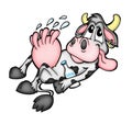 Tired cow Royalty Free Stock Photo