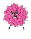 Tired dahlia flower cartoon
