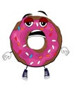 Tired doughnut cartoon