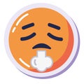 tired emoji orange character