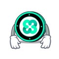 Tired Ethos coin mascot cartoon