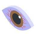 Tired eye icon, isometric style Royalty Free Stock Photo