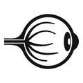 Tired eyeball icon, simple style