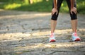 Tired female runner taking a rest after running Royalty Free Stock Photo