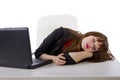 Tired Female Worker Royalty Free Stock Photo