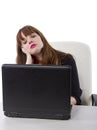 Tired Female Worker Royalty Free Stock Photo