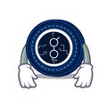 Tired golem coin mascot cartoon