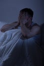 Tired man with sleep problems Royalty Free Stock Photo