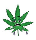 Tired marihuana cartoon