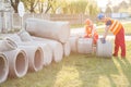 Tired physical workers Royalty Free Stock Photo