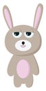 A tired rabbit, vector or color illustration