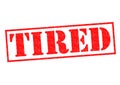 TIRED Rubber Stamp Royalty Free Stock Photo